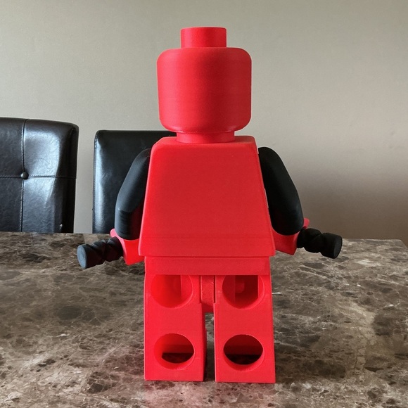 Red and Black, 16” Dead Pool Action Figure with tri colored Swords - Picture 4 of 7